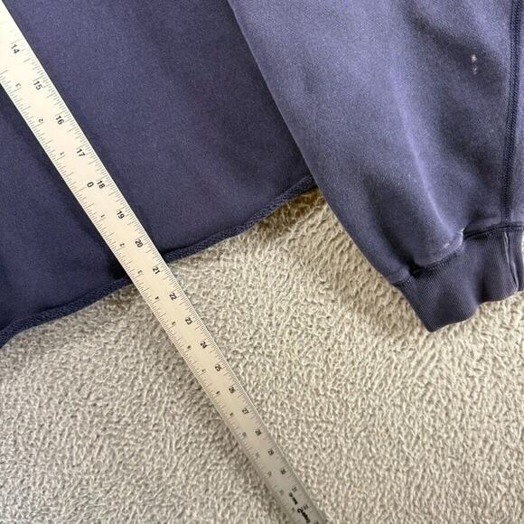 Vintage Ralph Lauren Sweatshirt Adult XL Blue Catch Release Fishing Crop Chopped - Picture 6 of 13